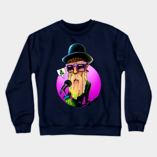 ZZ Top's Billy Gibbons Funny Cartoon Crewneck Sweatshirt